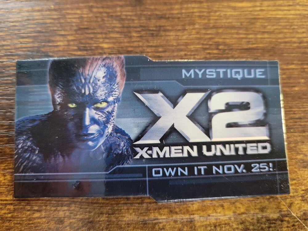 X2 X-MEN United Mystique 2003 DVD Release Promotional Pinback Button Marvel